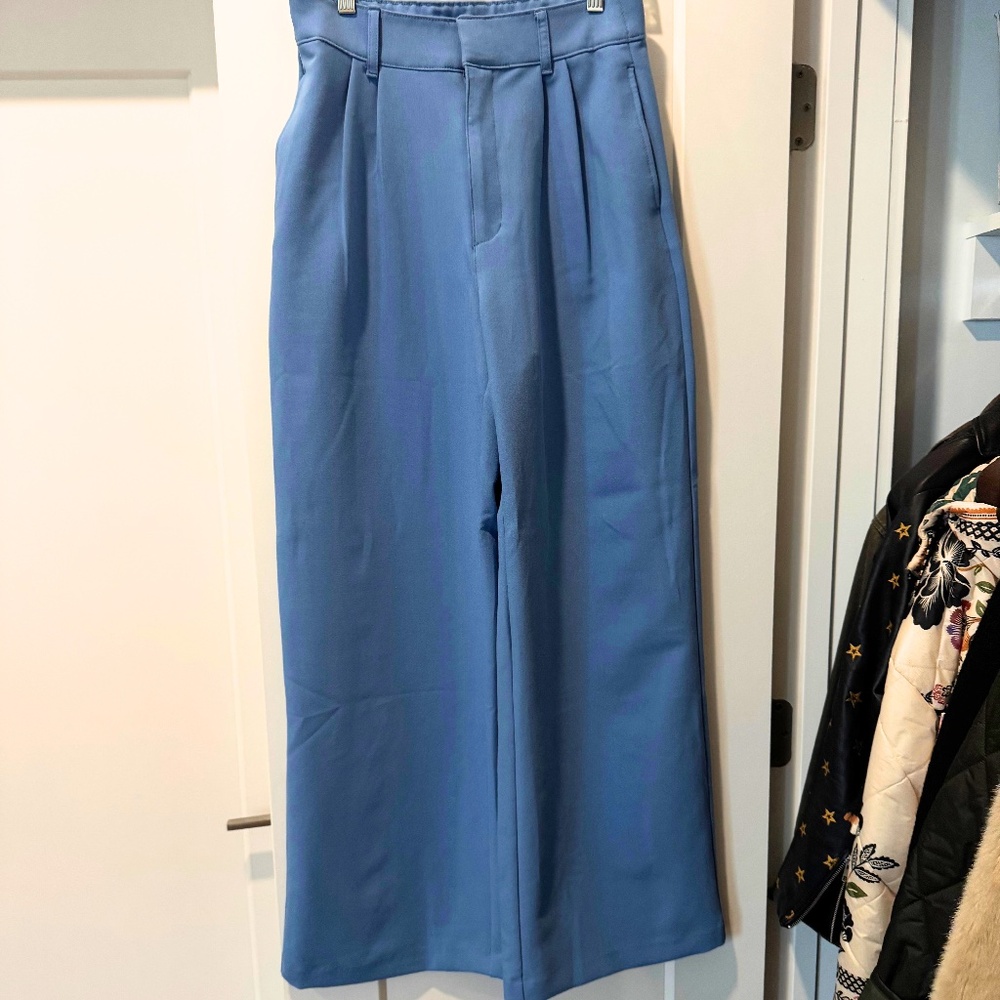 Abercrombie & Fitch | Wide Leg Trousers Full Length  - Blue - Size 4
